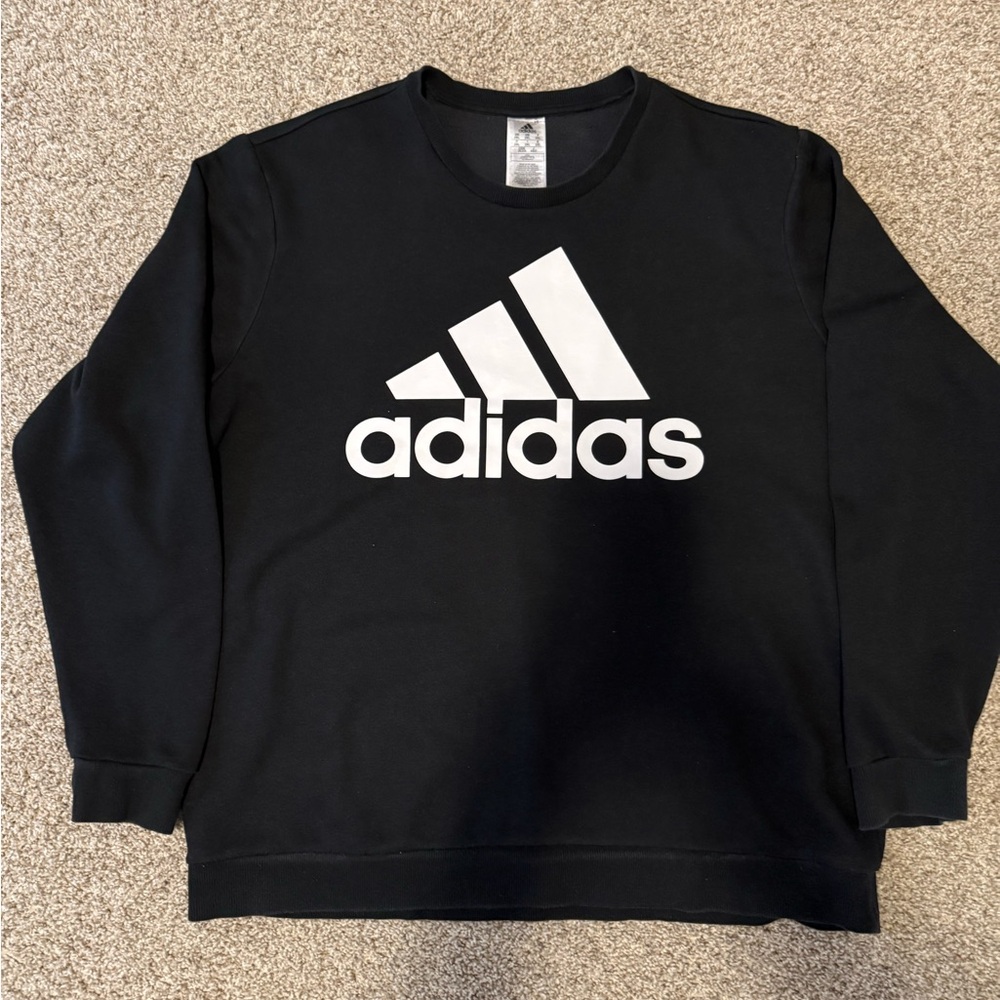 Adidas Men's Crewneck Sweater in Black and White